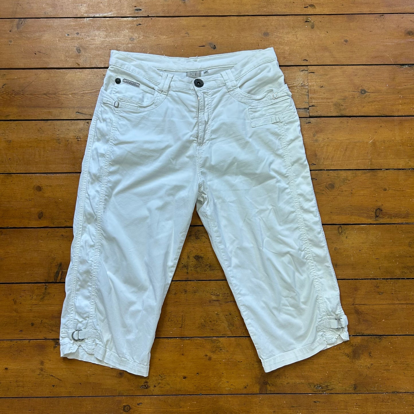 vintage 00s white capri pants