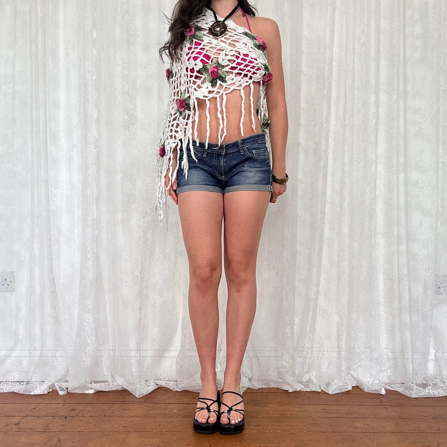 vintage 00s denim micro mini shorts