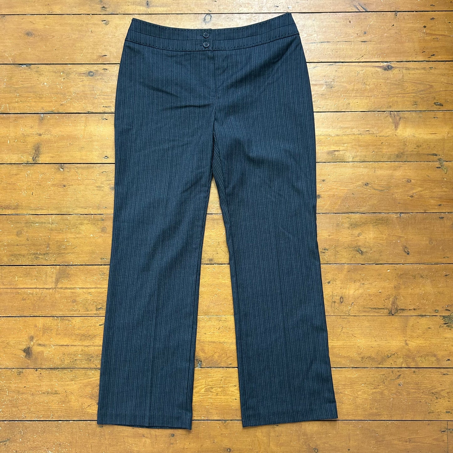 vintage 00s grey pinstripe trousers