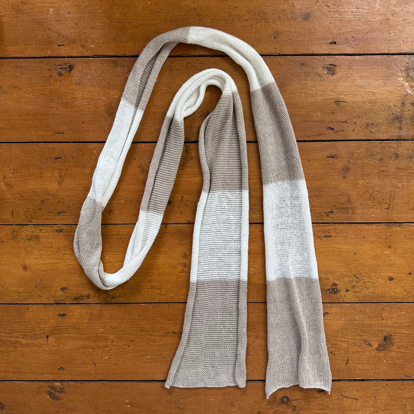 vintage 00s striped skinny scarf