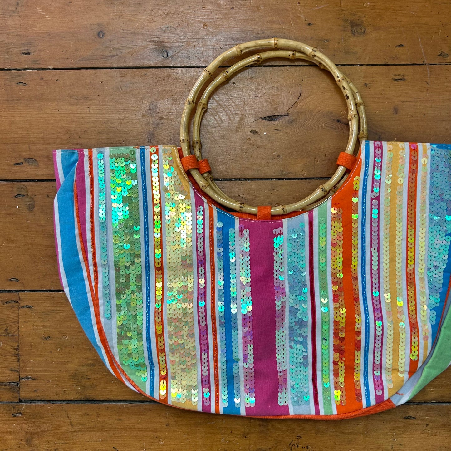vintage 00s rainbow sequin bag