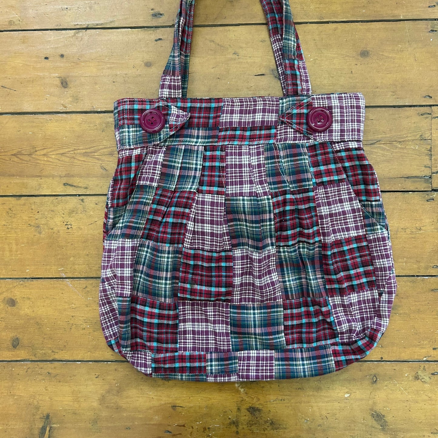 vintage 00s gingham patchwork bag