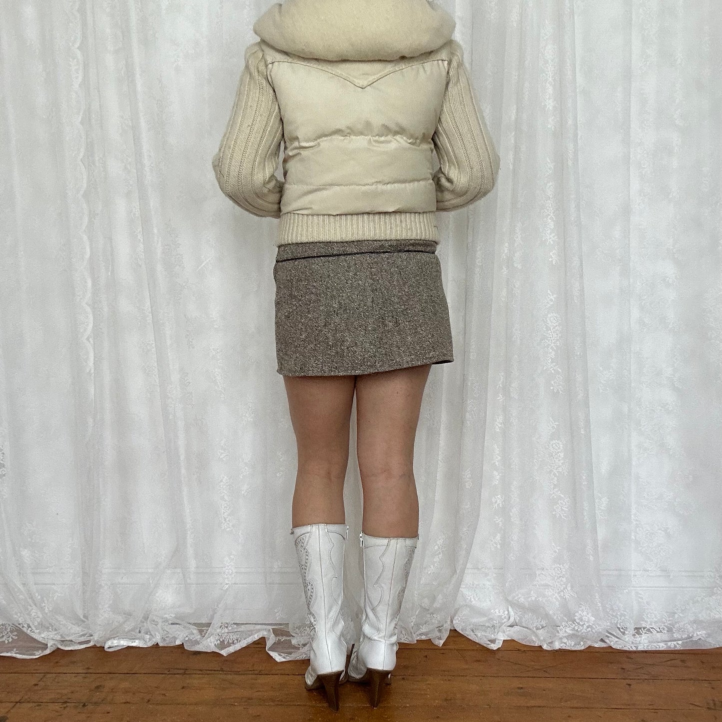 vintage 00s miss sixty cable pattern jacket