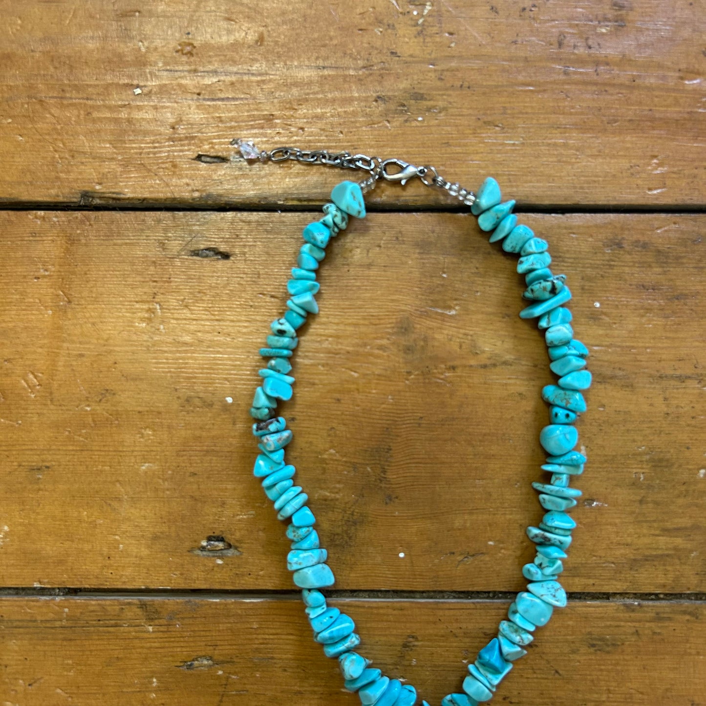 vintage 00s blue stone cross necklace