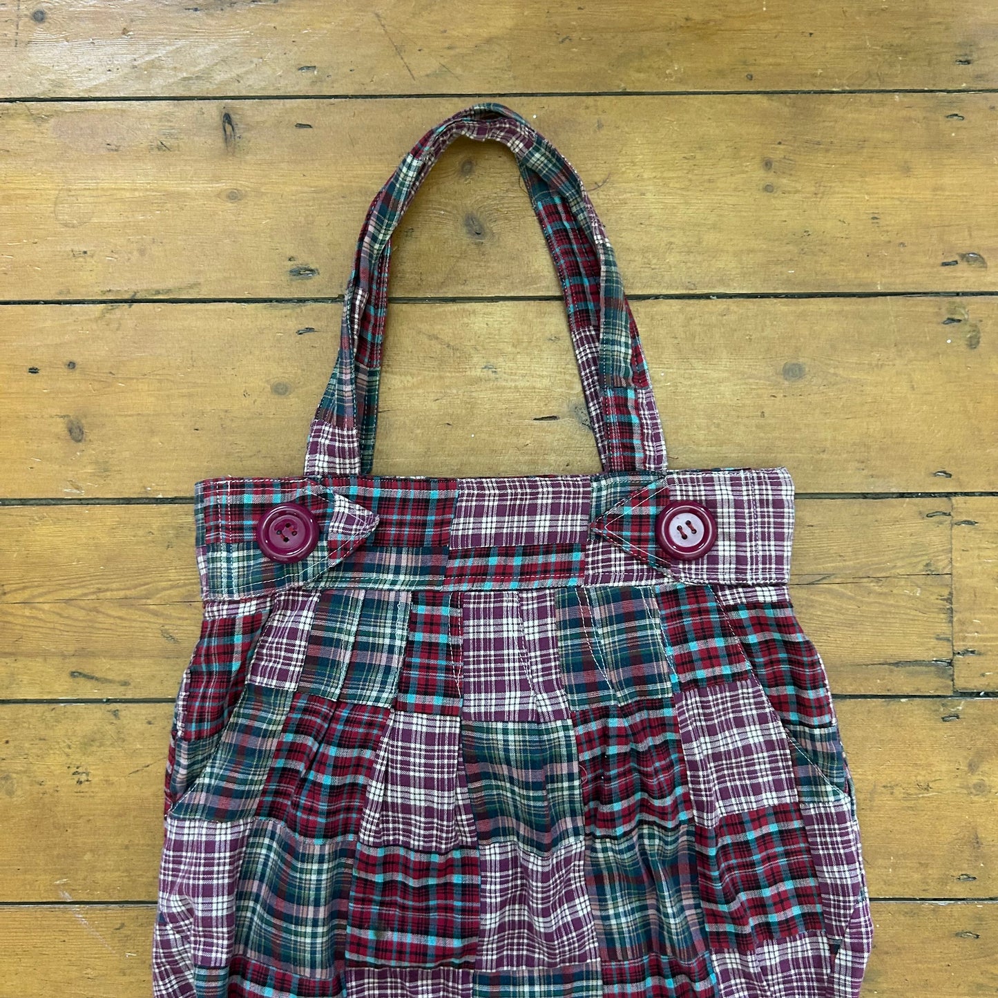 vintage 00s gingham patchwork bag