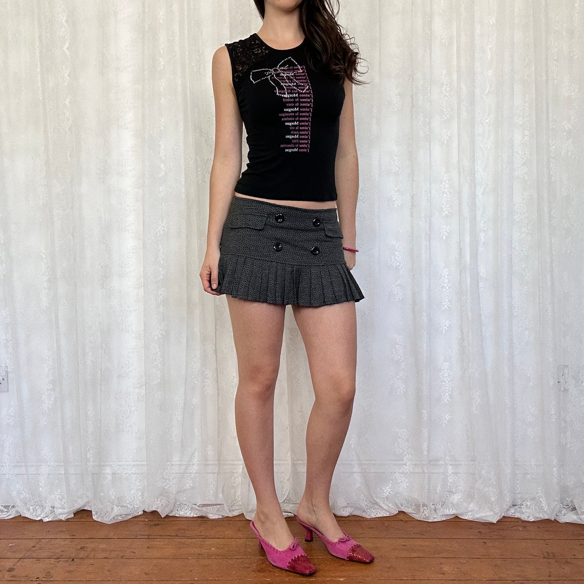 vintage 00s morgan de toi graphic tank top