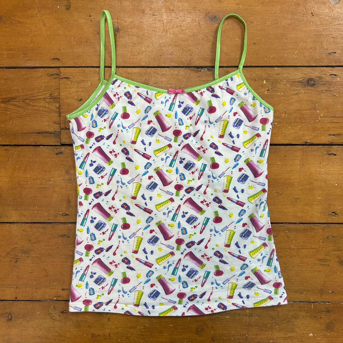 vintage 00s makeup graphic cami top