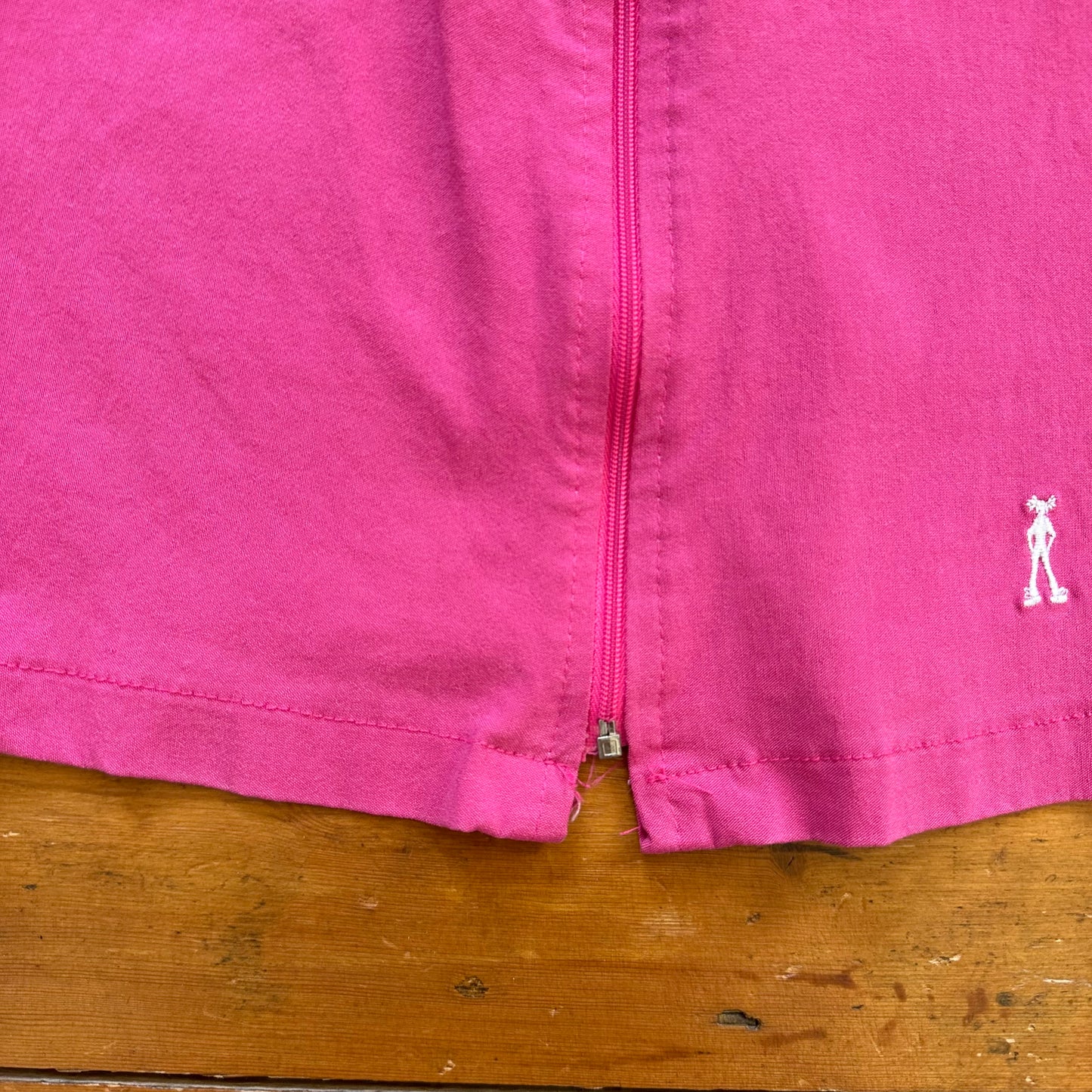 vintage 00s pink gingham zip up top