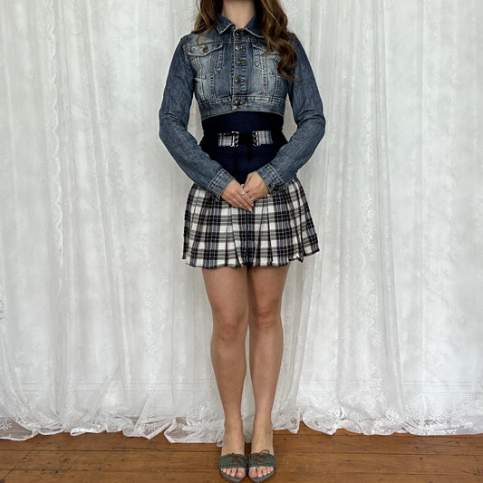 vintage 00s cropped denim bolero / jacket