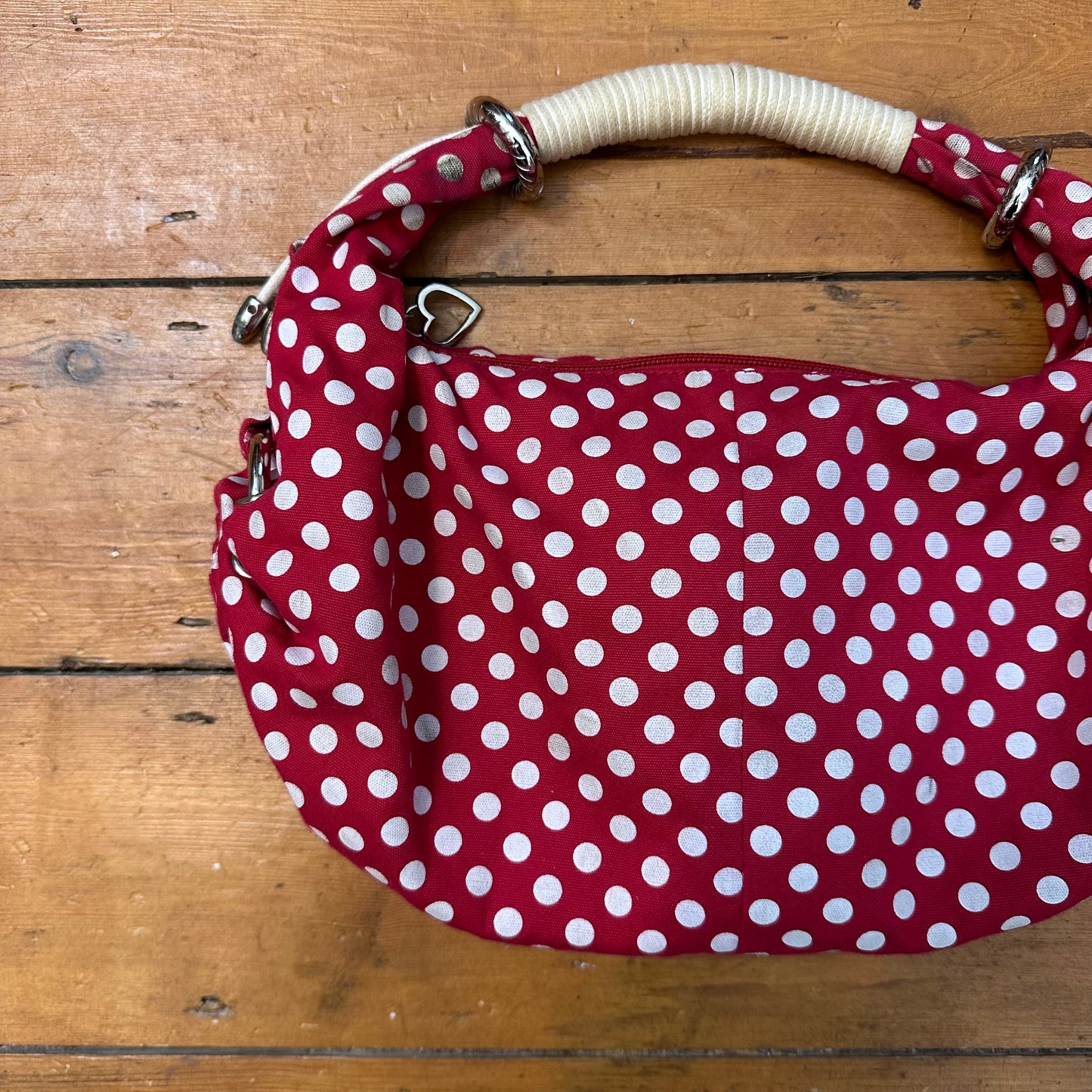 vintage 00s red polka dot mini bag