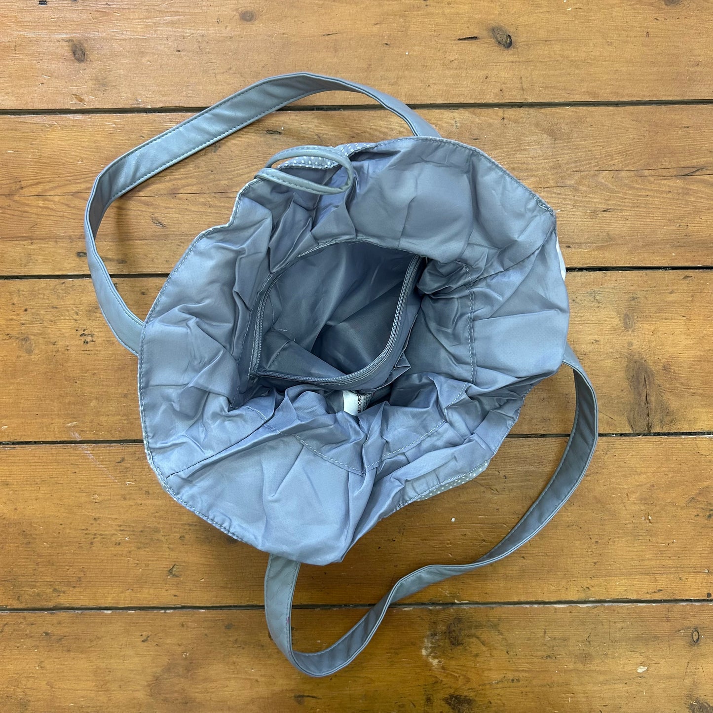 vintage 00s grey polka dot bag