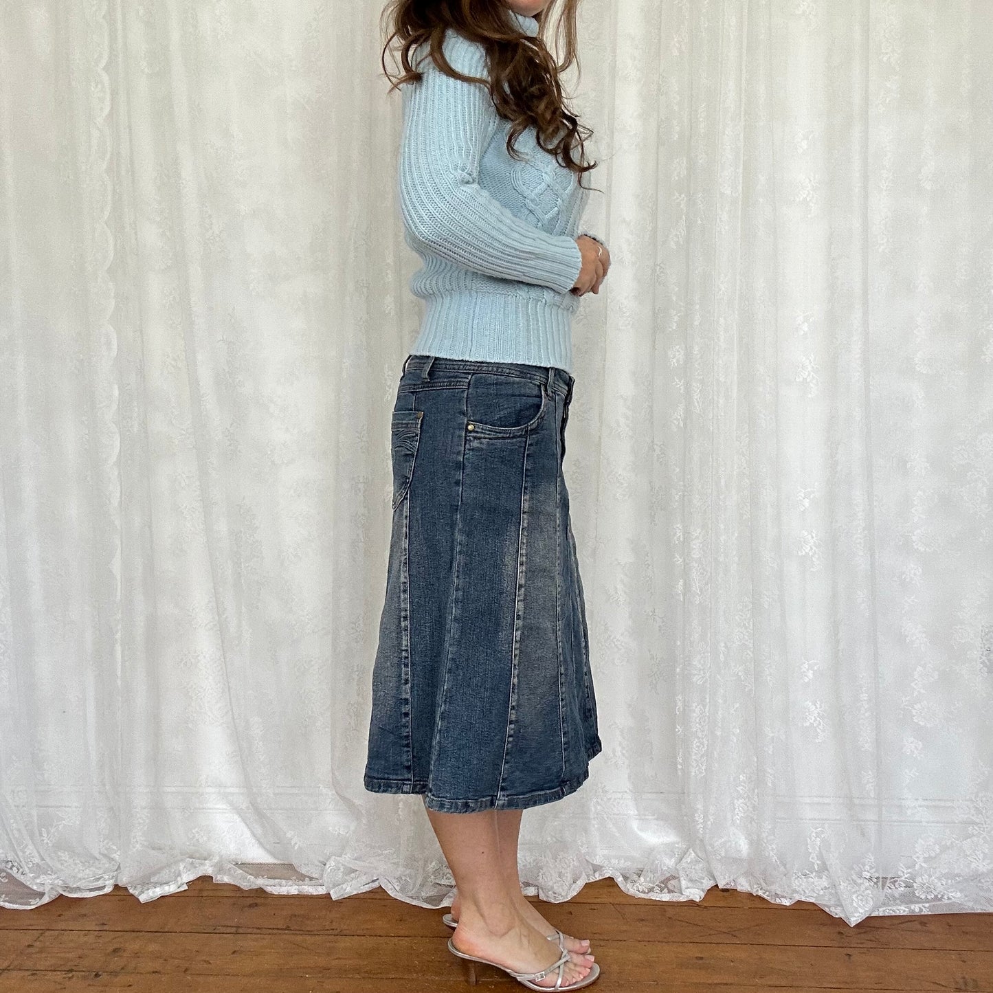 vintage 00s baby blue knitted jumper