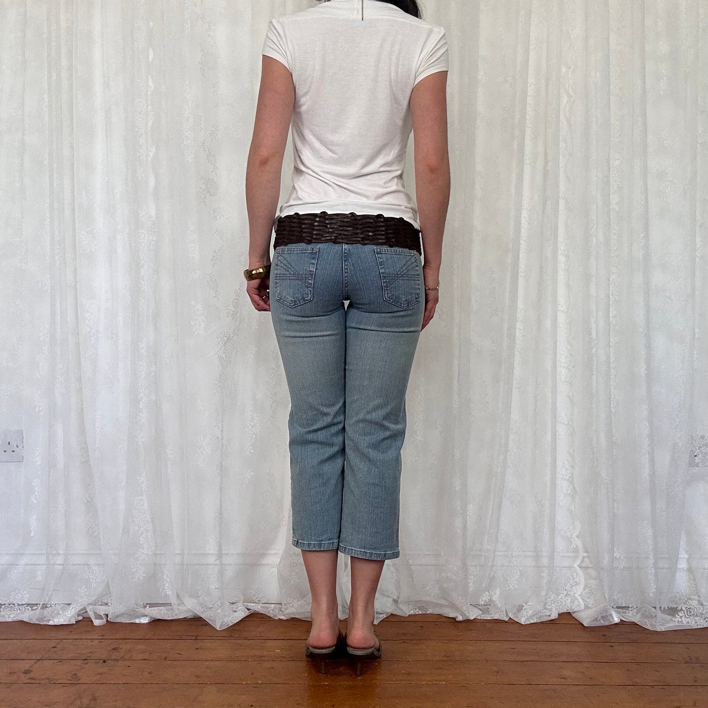 vintage 00s white shrug top