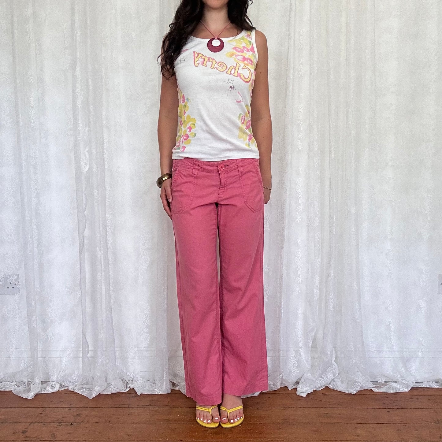 vintage 00s cherry graphic tank top