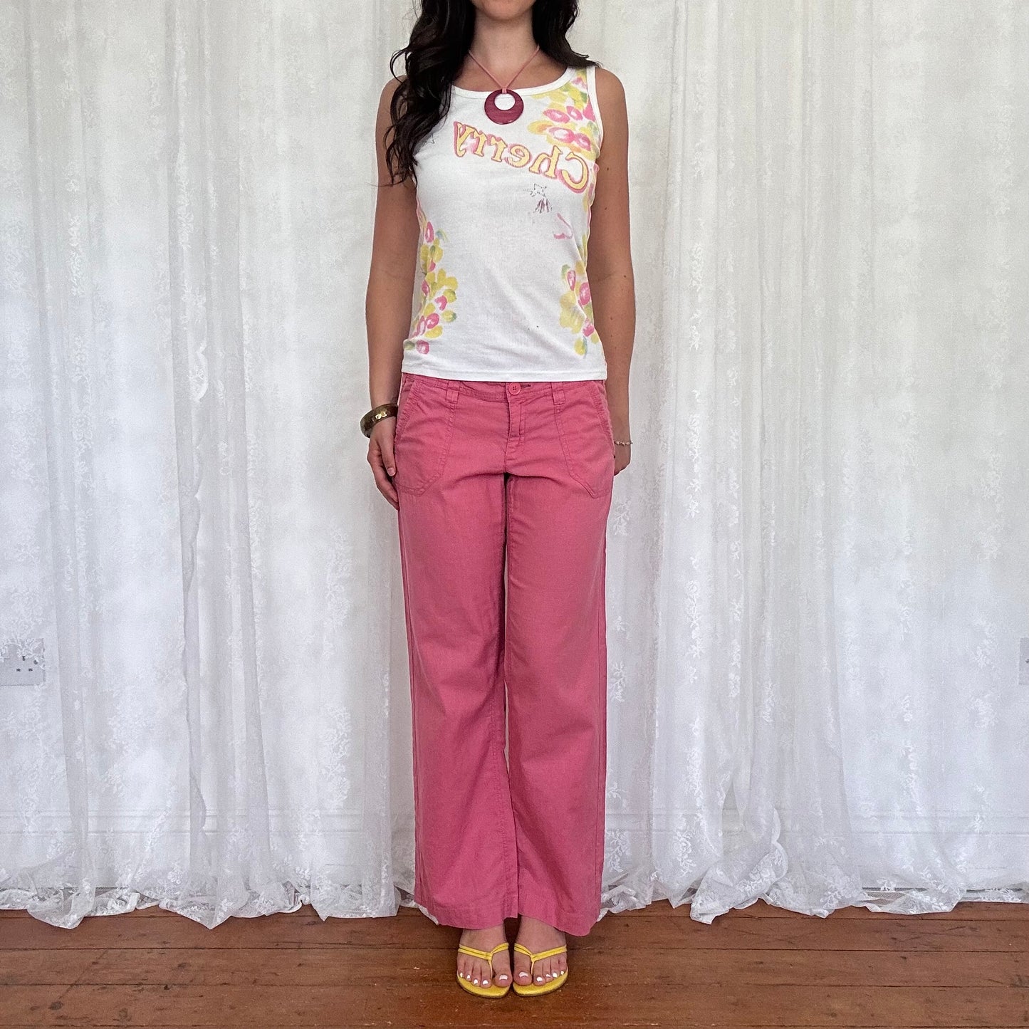 vintage 00s cherry graphic tank top
