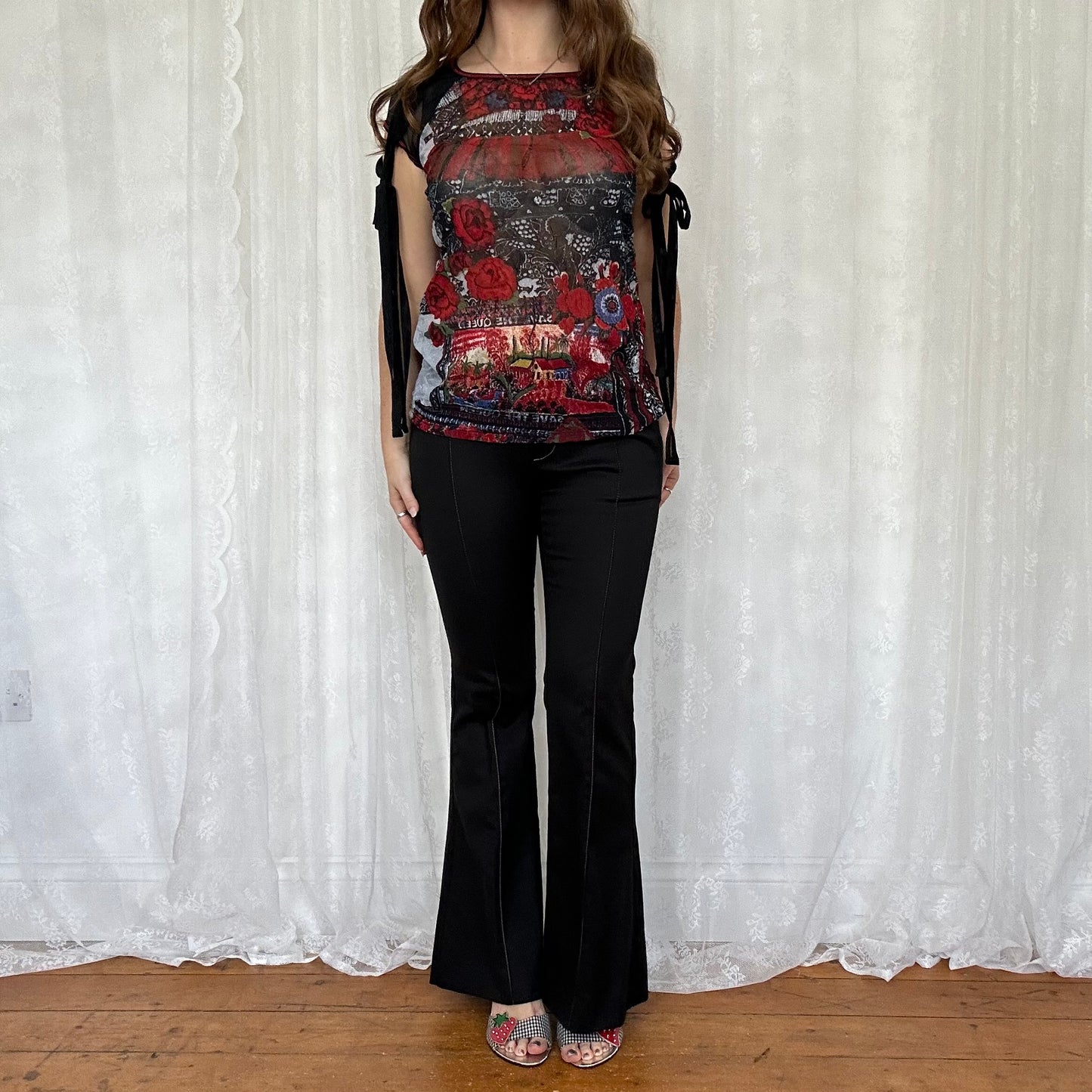 vintage 00s save the queen graphic top