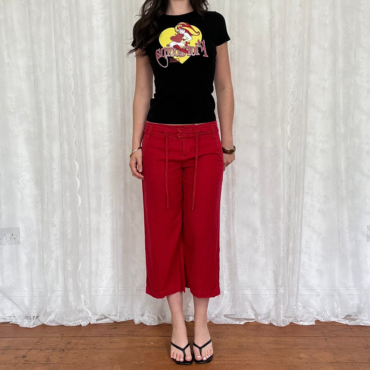 vintage 00s black fioruccina graphic tshirt