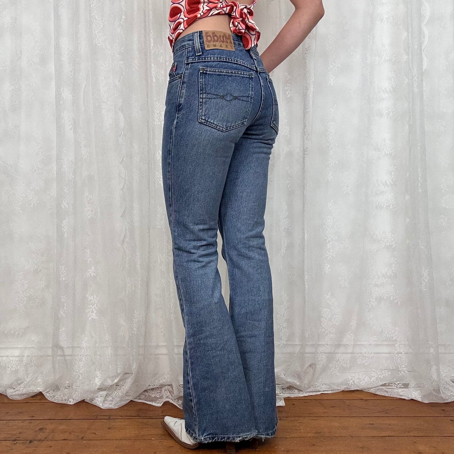 vintage 00s mid rise mudd slight flare jeans