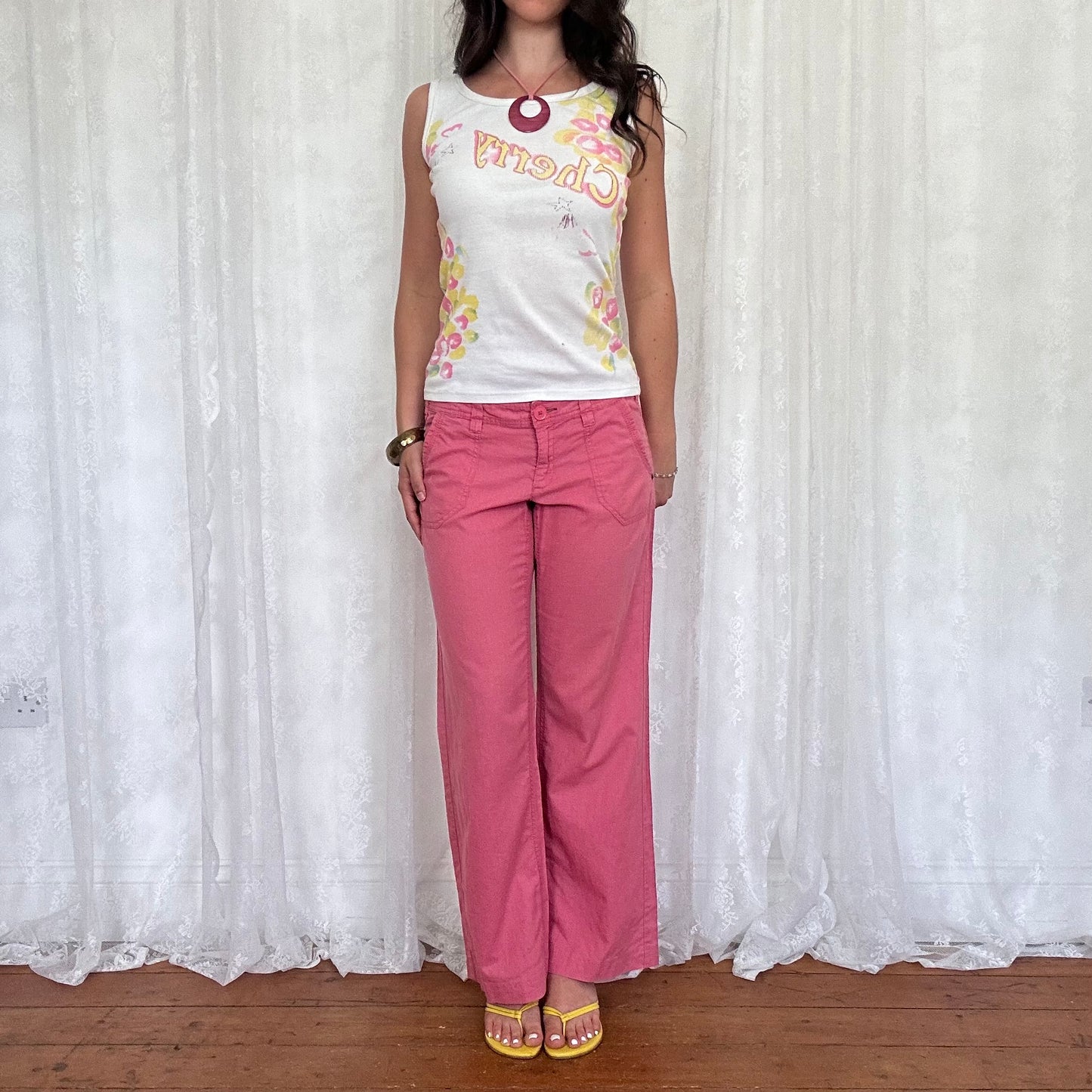vintage 00s cherry graphic tank top