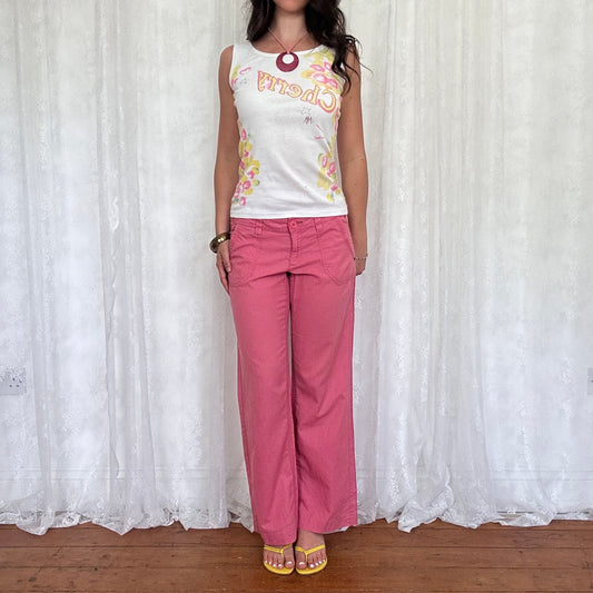 vintage 00s cherry graphic tank top