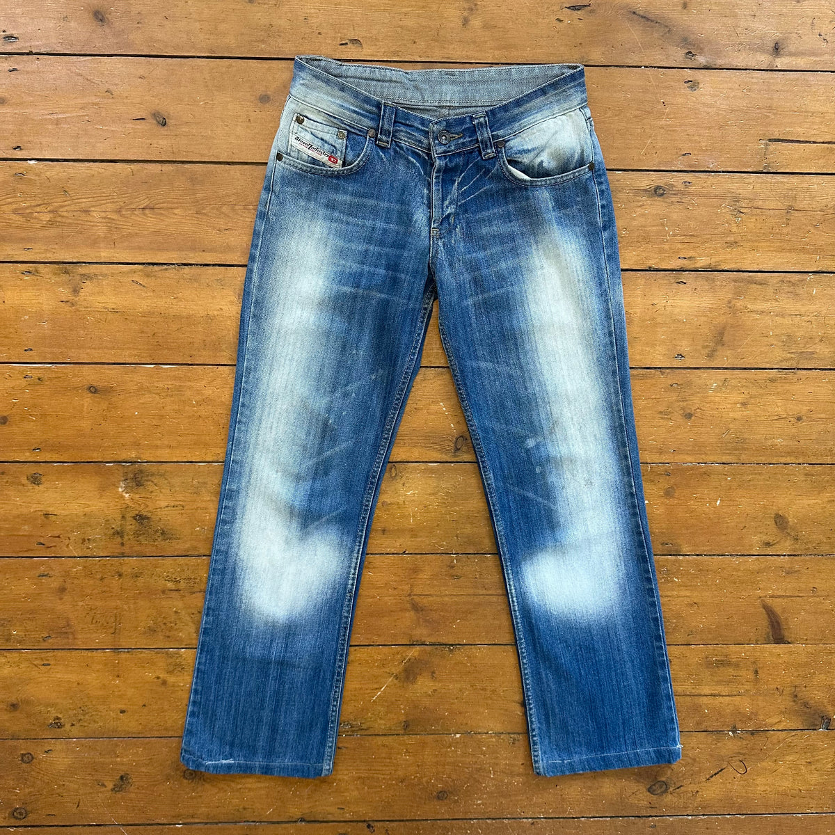 vintage 00s diesel low rise straight leg jeans