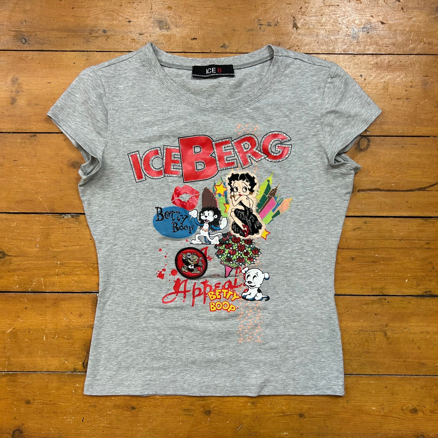 vintage 00s grey iceberg betty boop graphic tee