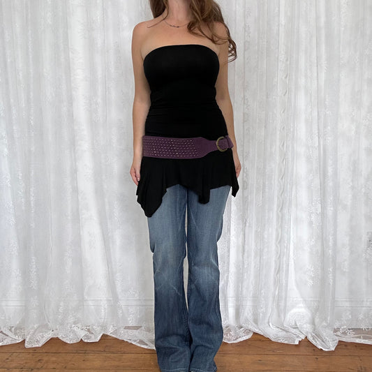 vintage 00s purple studded belt