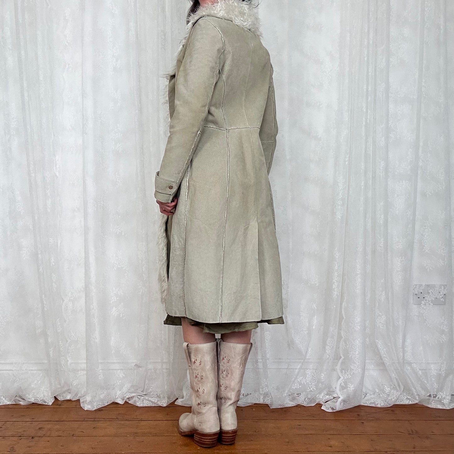 vintage 00s morgan de toi long afghan coat
