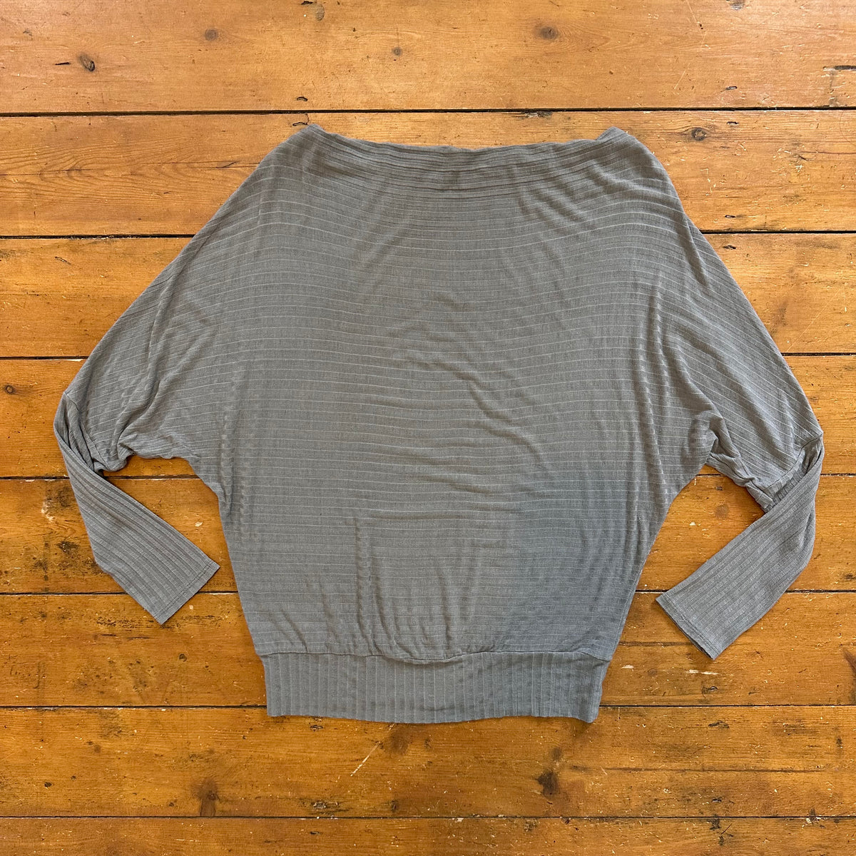 vintage 00s grey brown slouchy batwing top