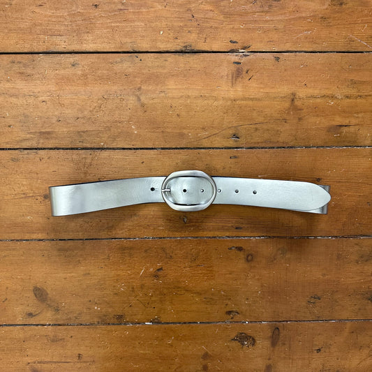 vintage 00s silver metallic belt