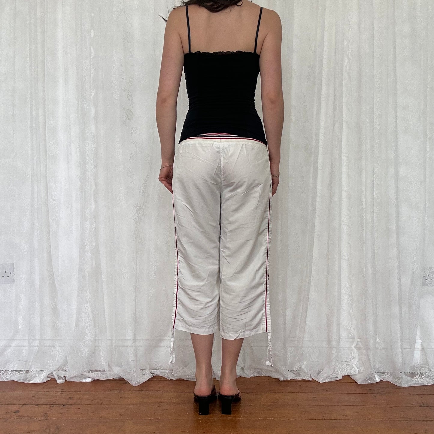 vintage 00s black dainty knitted cami