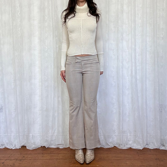 vintage 00s white knitted rollneck jumper