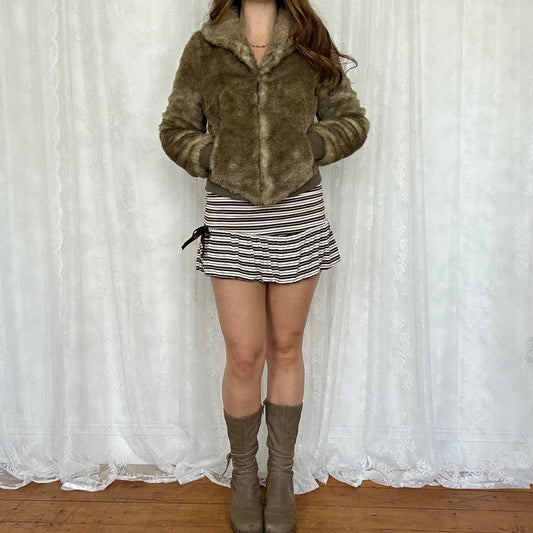 vintage 00s super soft faux fur jacket