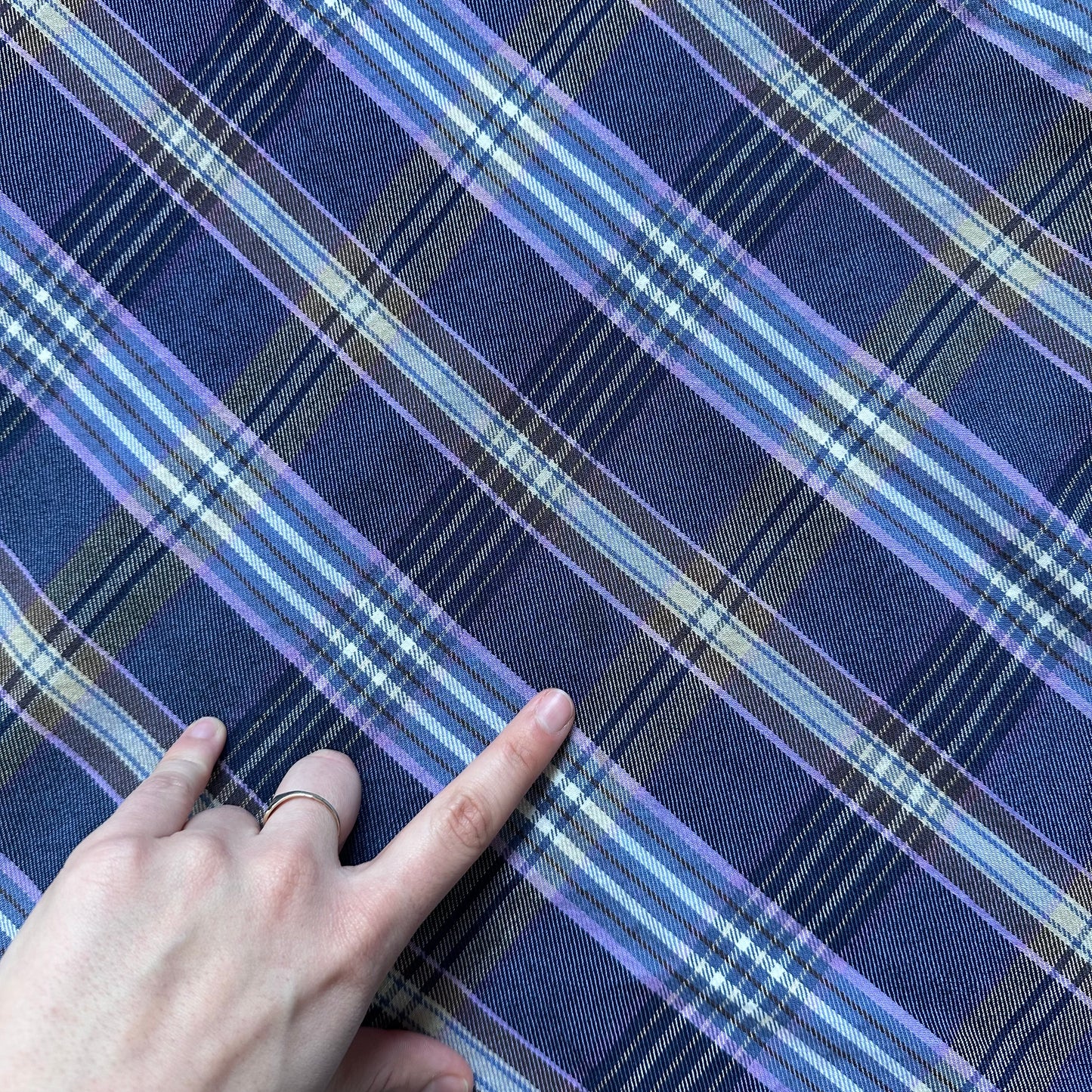 vintage 00s purple checkered midi skirt