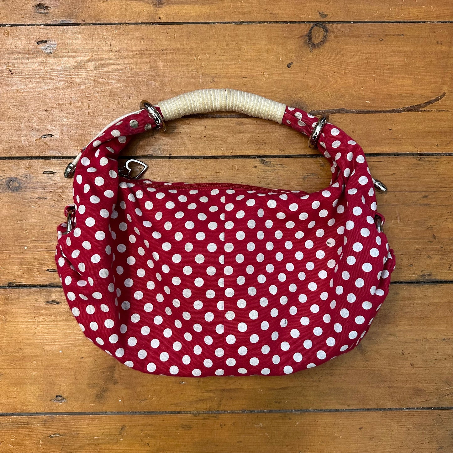 vintage 00s red polka dot mini bag