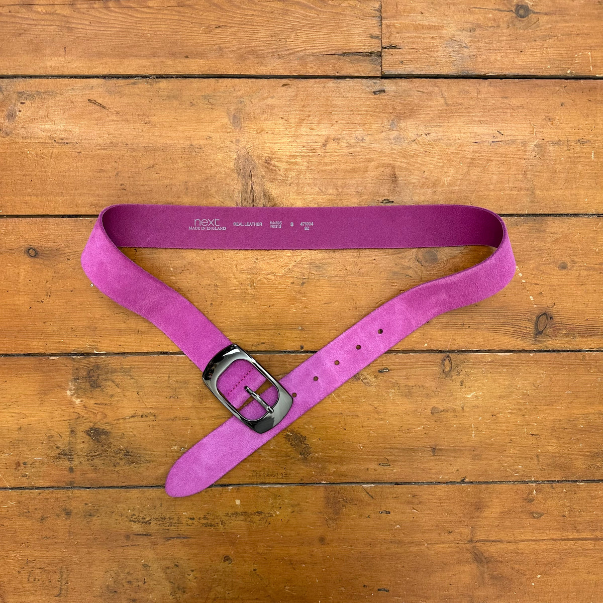vintage 00s fuchsia purple leather belt