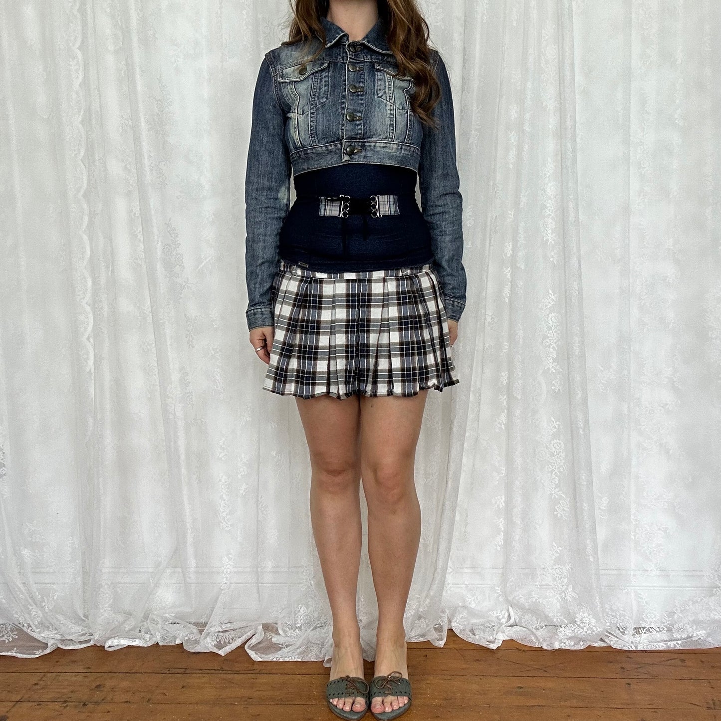 vintage 00s cropped denim bolero / jacket