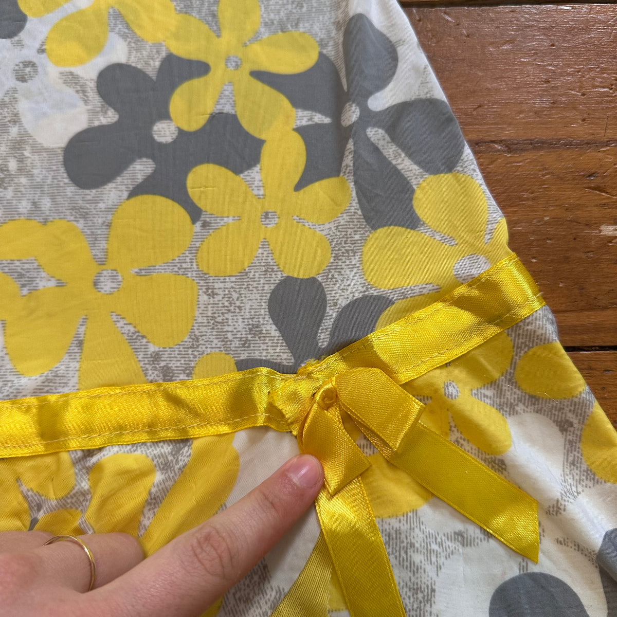 vintage 00s yellow floral slip dress