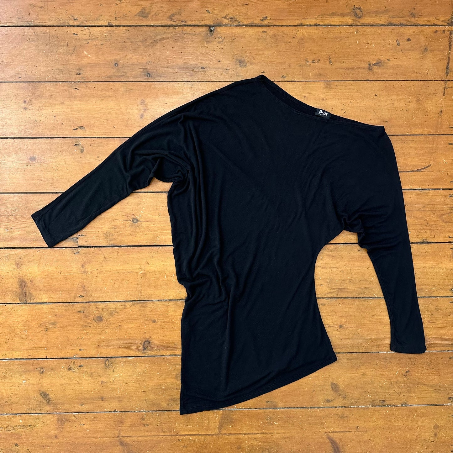 vintage 00s black slouchy long sleeve top