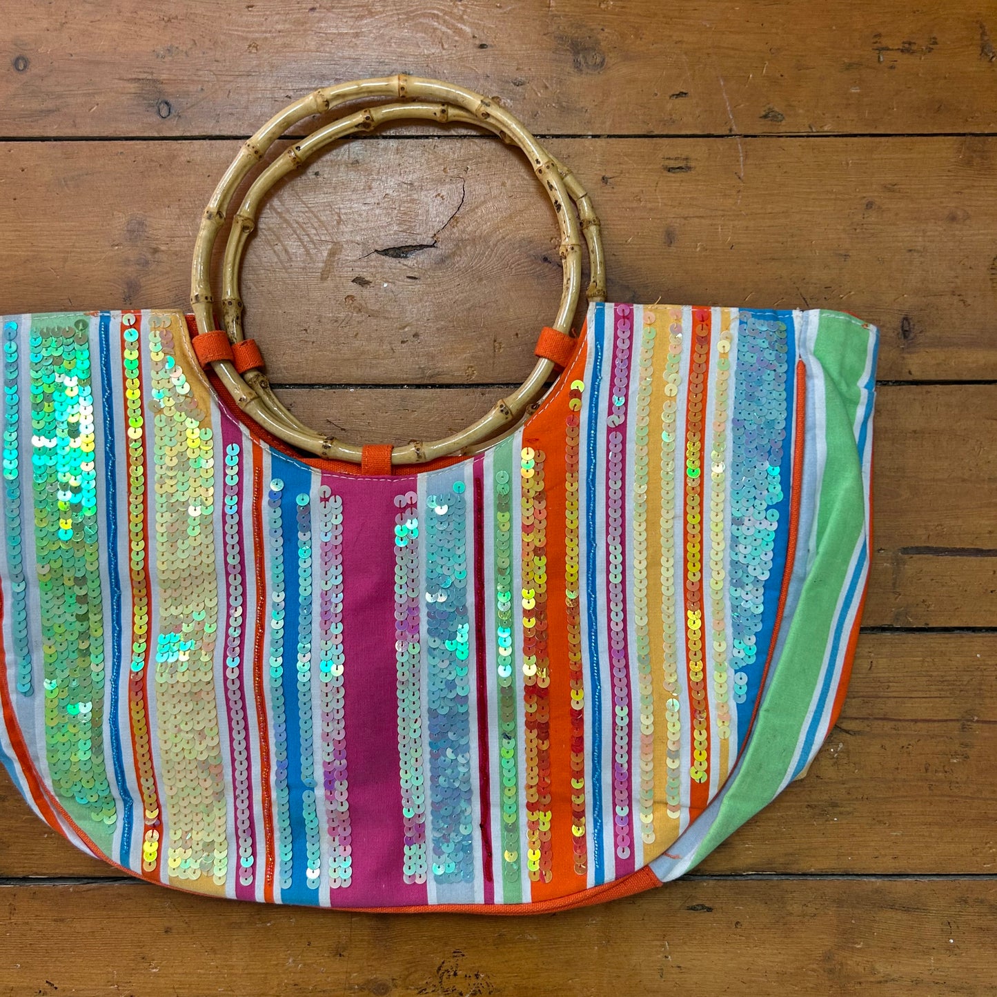 vintage 00s rainbow sequin bag