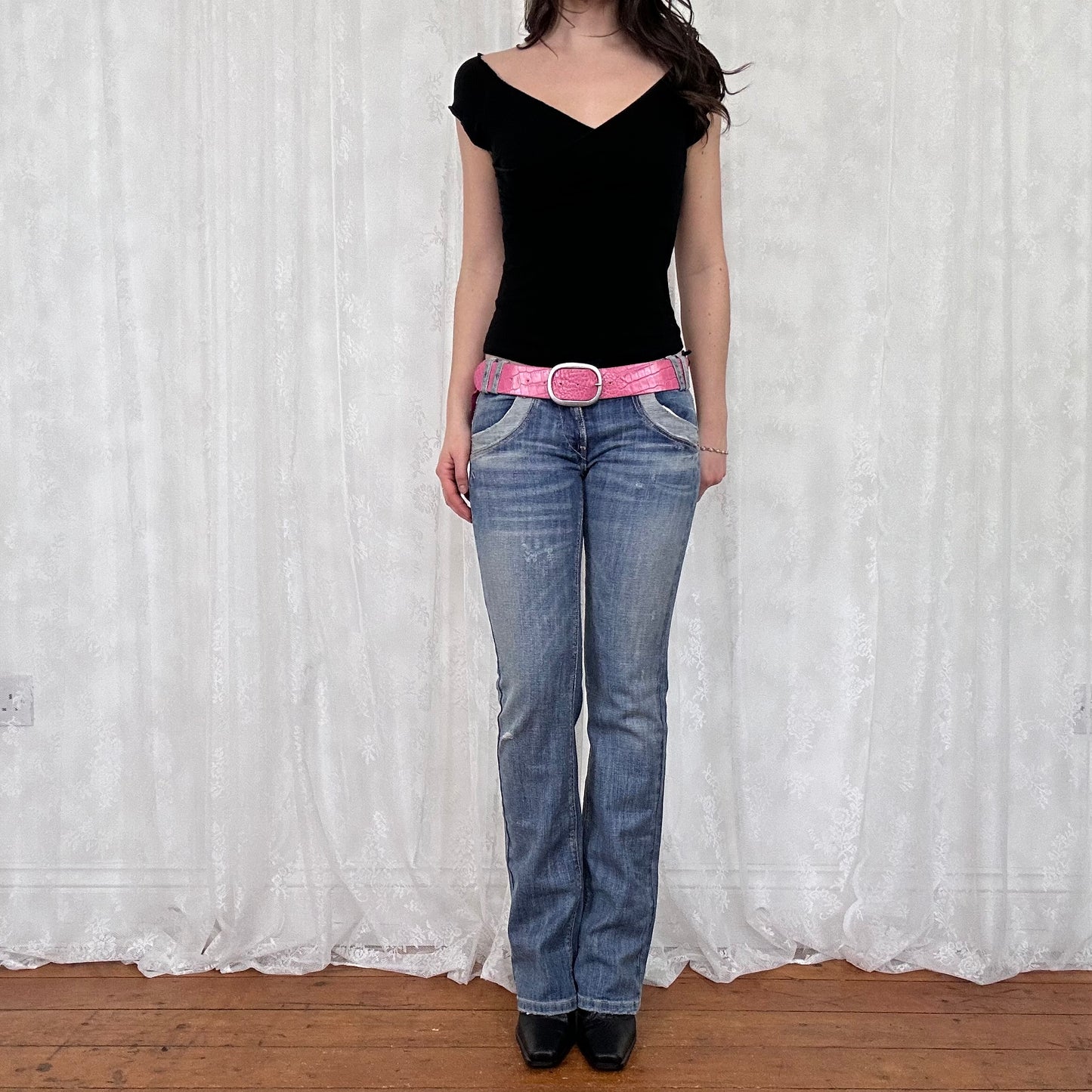 vintage 00s black cross over top