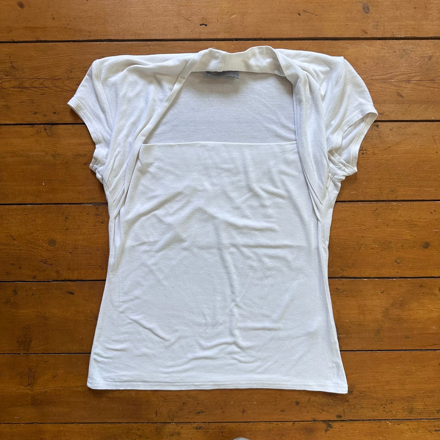 vintage 00s white shrug top