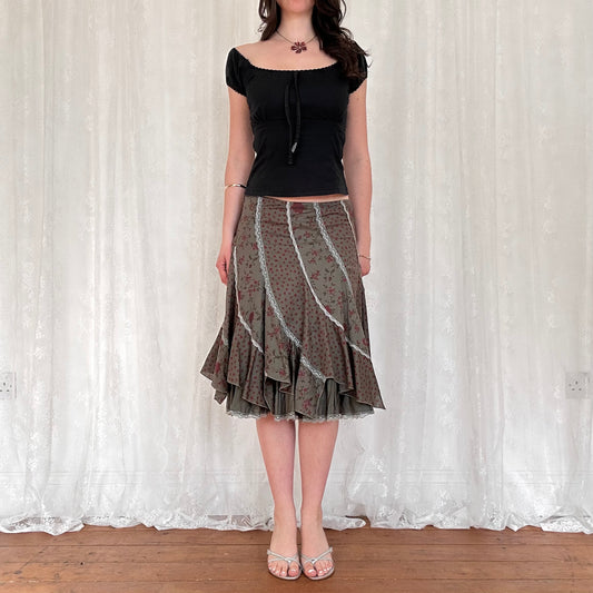 vintage 00s black milkmaid top